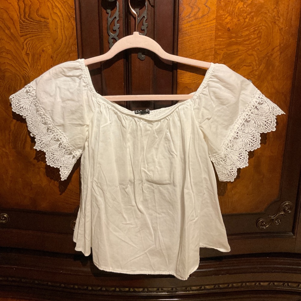 Express white off the shoulder top size small